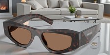 PRADA PR B19S 17N06B Root Tortoise Dark Brown 52 mm Men's Sunglasses