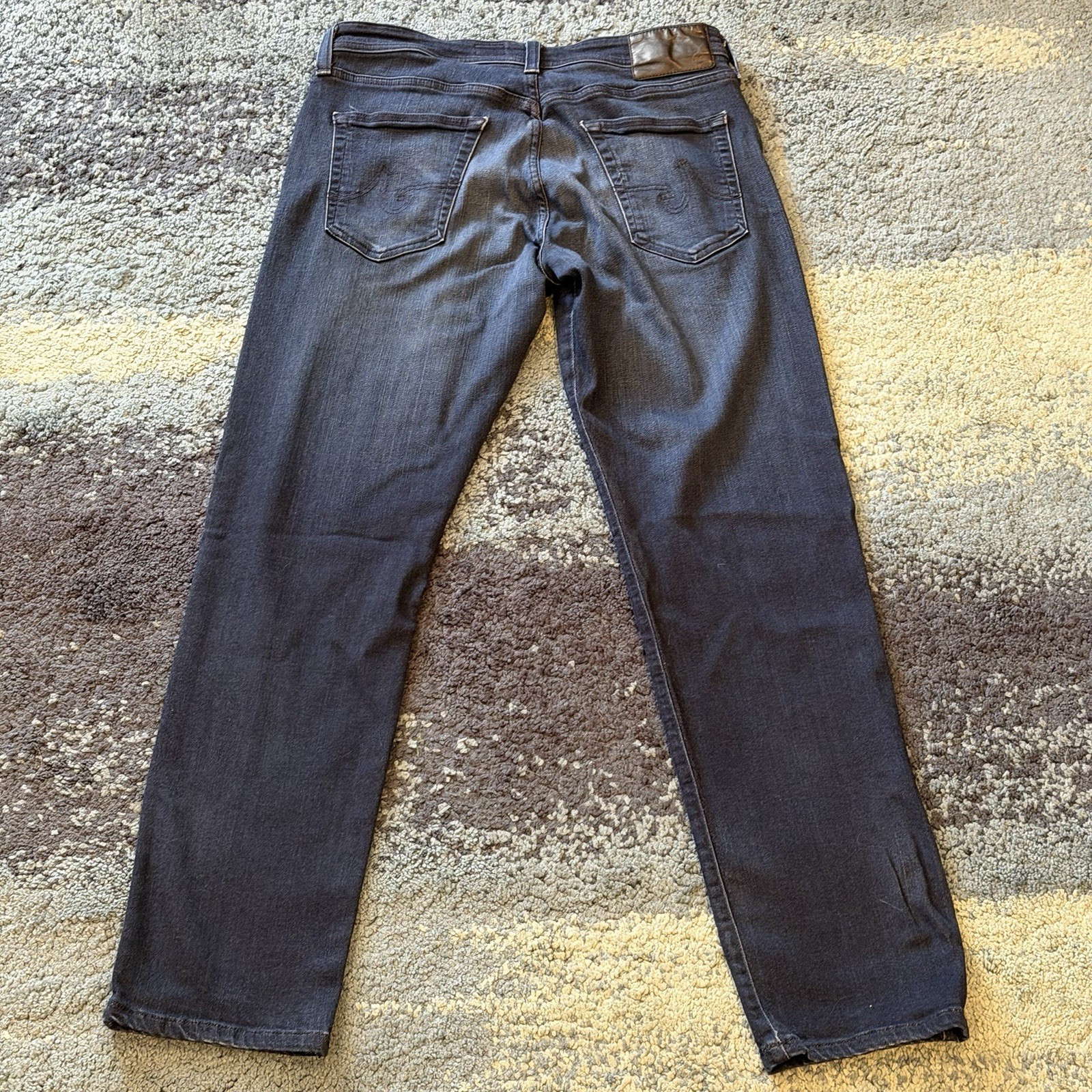 AG Adriano Goldschmied Jeans Mens 31x34 Dark Wash Blue Straight Denim Pants thumbnail 13