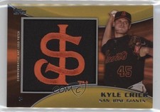 2014 Topps Pro Debut Manufactured Hat Logo Gold 5/5 Kyle Crick #MH-KC Patch 0b0