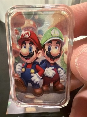 RARE 1 Oz. .999 Silver Bar Mario & Luigi Mintage Of 100 Royal