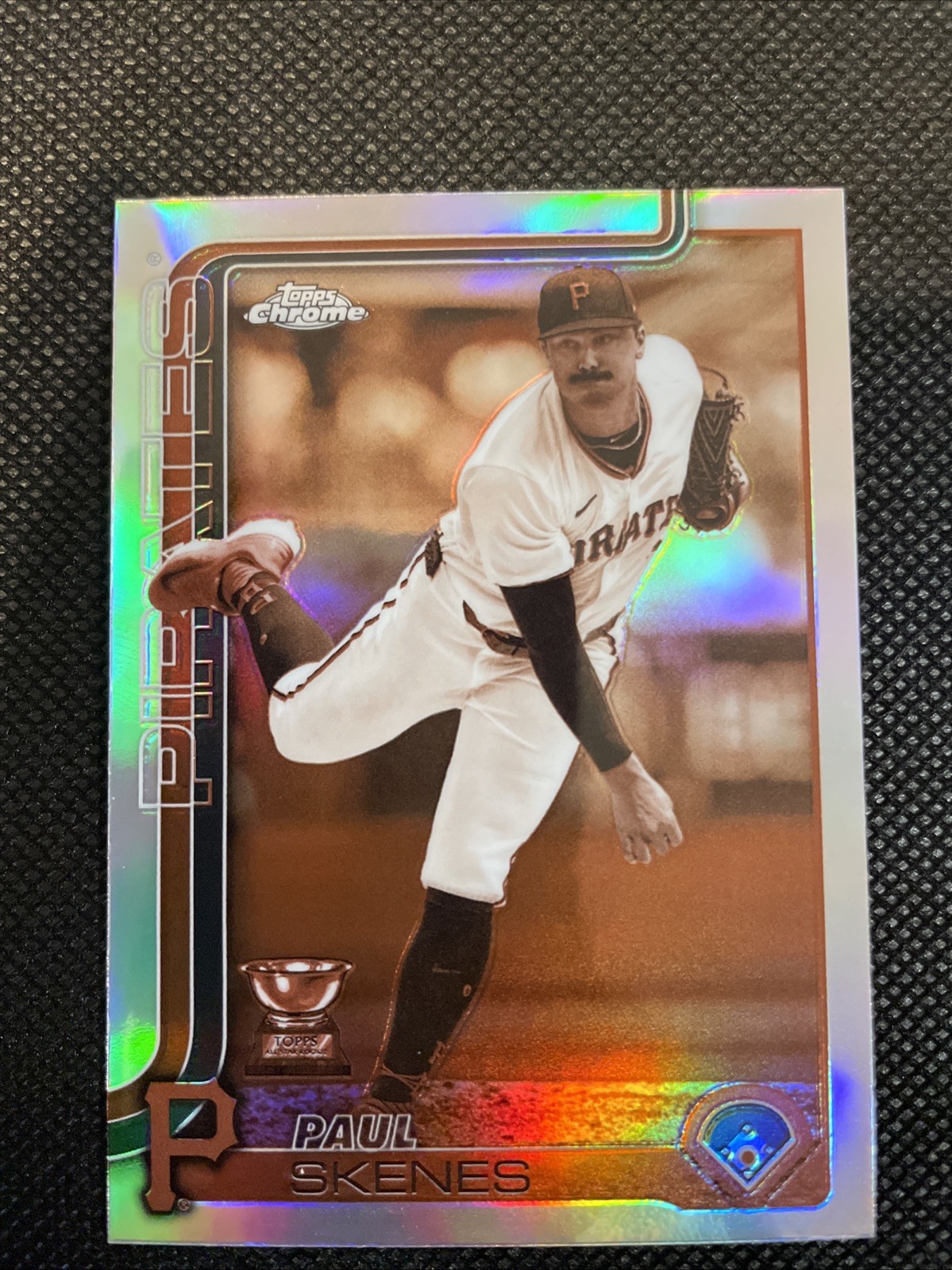 paul skenes 2025 topps chrome sepia refractor rookie cup #300 pirates