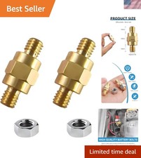 2 PCS Side Post Battery Terminal Bolt, 3/8"-16 Brass Standard Battery Post St...
