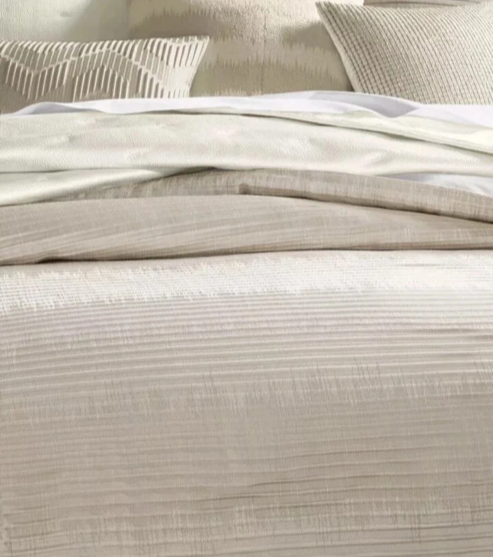 Hotel Collection "Ikat Stripe" QUEEN 4 Pc Comforter Set W/Shams &  Pillow, NWOT - Image 4 of 4