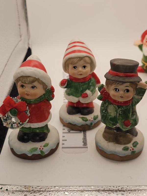 Vintage 1960’s Enesco Christmas Figurines Set Of 3