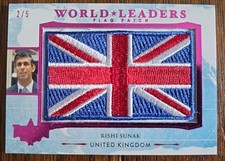 Decision 2024 Rishi Sunak (PM) #WL10 Pink Foil WORLD LEADERS FLAG PATCH #'d 2/5