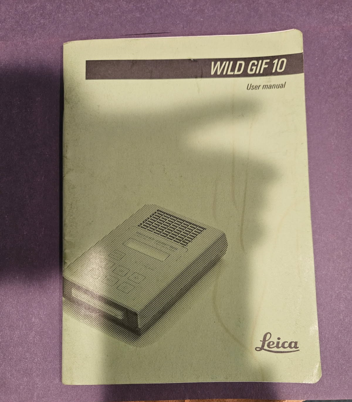 WILD HEERBRUGG WILD GIF10 USER MANUAL FOR OPTICAL THEODOLITE REC-MODULE READER
