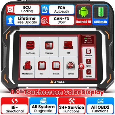 2026 ANCEL DS600Elite Profi OBD2 Diagnosegerät ALLE SYSTEM 34 Reset ECU Coding