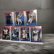 2025 Topps Chrome NFL Red White & Blue Refractors Card Lot (7 Cards) 