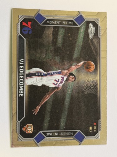 2025-26 Topps Chrome Update VJ Edgecombe Moment in Time MT-18 RC 76ers