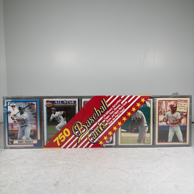 #ad 750 Baseball Cards From Top Brands in Deluxe Storage Box w Dividers SEALED $73.80