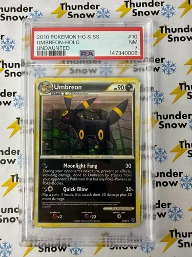 Umbreon Holo #10 2010 Pokemon HG & SS Undaunted PSA 7