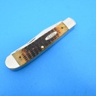 CASE XX USA 5 DOT 6254 SS AMBER JIGGED BONE TRAPPER KNIFE c. 1996-MINT — photo 10