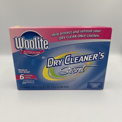 Woolite Dry Clean At Home By Dry Cleaner's Secret 6-Pack Cloths - New!