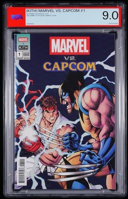 KITH MARVEL VS. CAPCOM #1 2025 BLUE WOLVERINE VS RYU VARIANT PSA 9.0 COVER