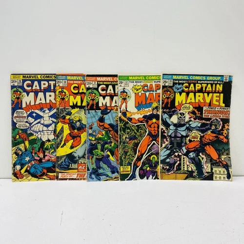 Marvel Vintage Captain Marvel Comic Book Assortment) (12x9x6) Thanos! Avengers!