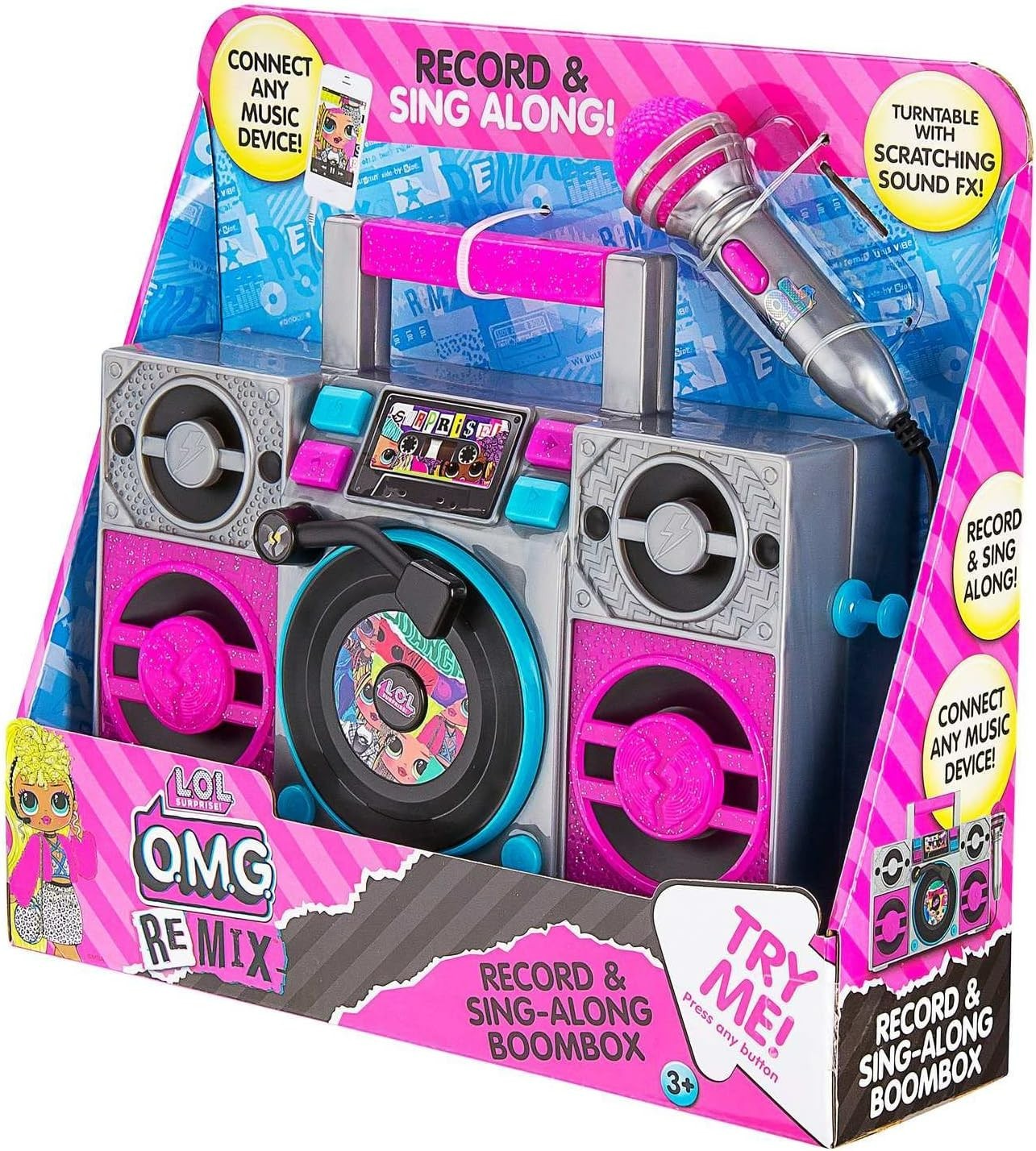 LOL Surprise OMG Remix Record and Sing Along Boombox BRAND NEW