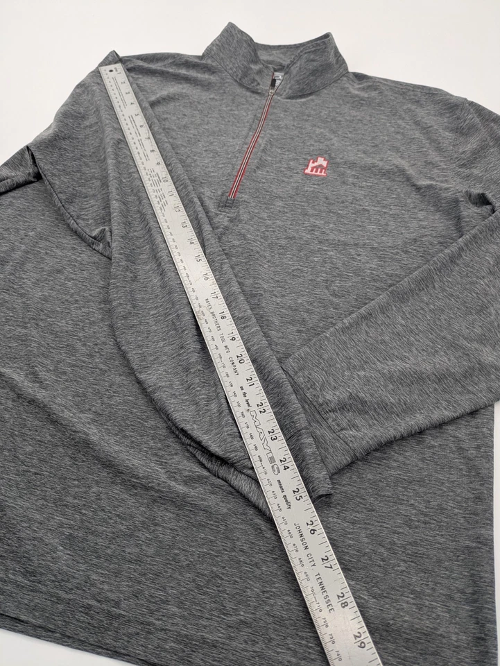 Straight Down Golf Pullover Crusher 1/4 Zip Large Gray Polyester - Image 3 of 4