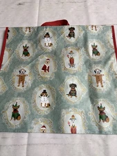 TJMaxx Shopping Bag Holiday Dogs In Picture Frames Reusable Tote Bag 18x19.5
