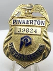 OBSOLETE: Rare PINKERTON Security Service BADGE Gold EAGLE, Collectable