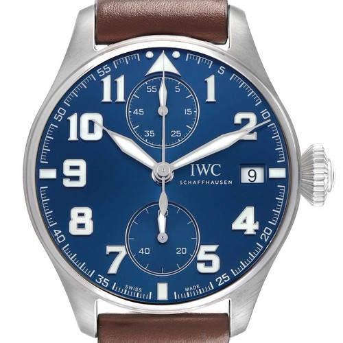 IWC Big Pilots Monopusher Edition Le Petit Prince Steel Watch IW515202 Box Card