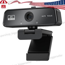 4K USB Webcam Built-in Microphone Autofocus Web Camera for PC Desktop Laptop