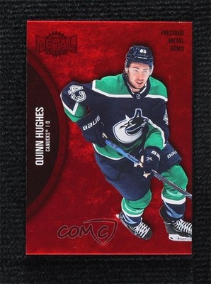2021 Skybox Metal Universe Alternate Jersey PMG Red 22/100 Quinn Hughes #111 1q2