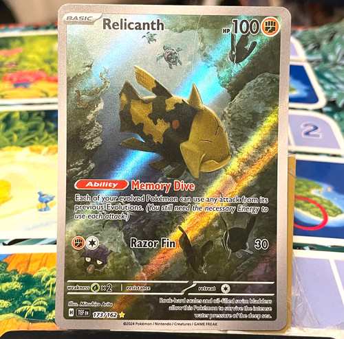 Relicanth 173/162 Illustration Rare Temporal Forces Pokemon Holo Lightly Played
