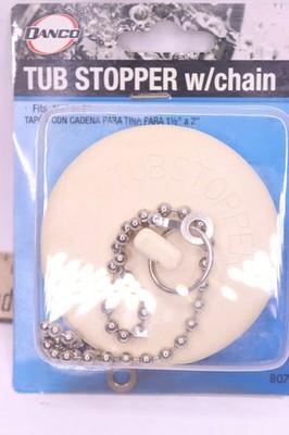 DANCO 1-1/2 in. - 2 in. Universal Tub Stopper with Chain