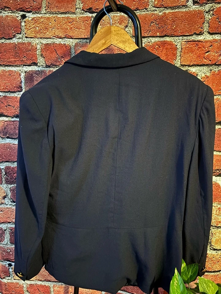 Blazer negro vintage Jones Wear botones dorados para mujer talla 16 usado  Foto 3 de 4