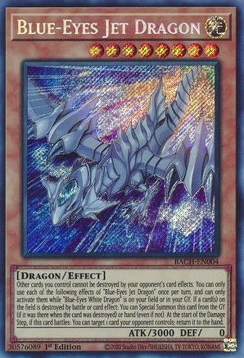Yugioh - Blue-Eyes Jet Dragon (Secret Rare) (1st Edition) - BACH-EN004 (P)