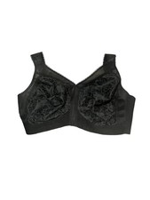 Vintage Playtex 18 Hour Bra Black 4693 44DD Comfort Shoulder Strap Wireless
