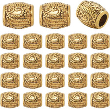 1 Box 100Pcs Large Hole Column Spacer Beads Gold European Bead Bulk Metal All...