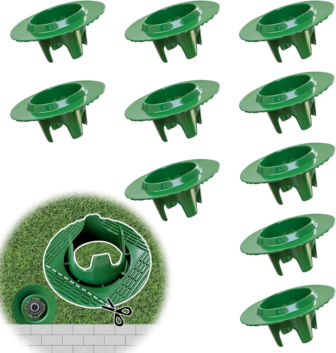Orbit 3 Pezzi Anelli Protettivi Per Irrigatori - Plastica Resistente, Antierba, Modello 26062
