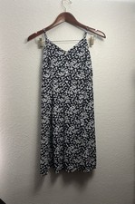 GAP Button Front Adjustable Strap Blue Floral Casual Dress Women's Size 00