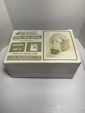 NEW in BOX🇺🇸EVIRSTAR DEFENSE PRODUCTS CIVIL GAS MASK MODEL GP-5/Size M👀LQQK👀