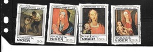 NIGER SC#462-6 1979 VIRGIN MARY CTO USED OLD TOPICAL/PICTORIAL STAMP SET