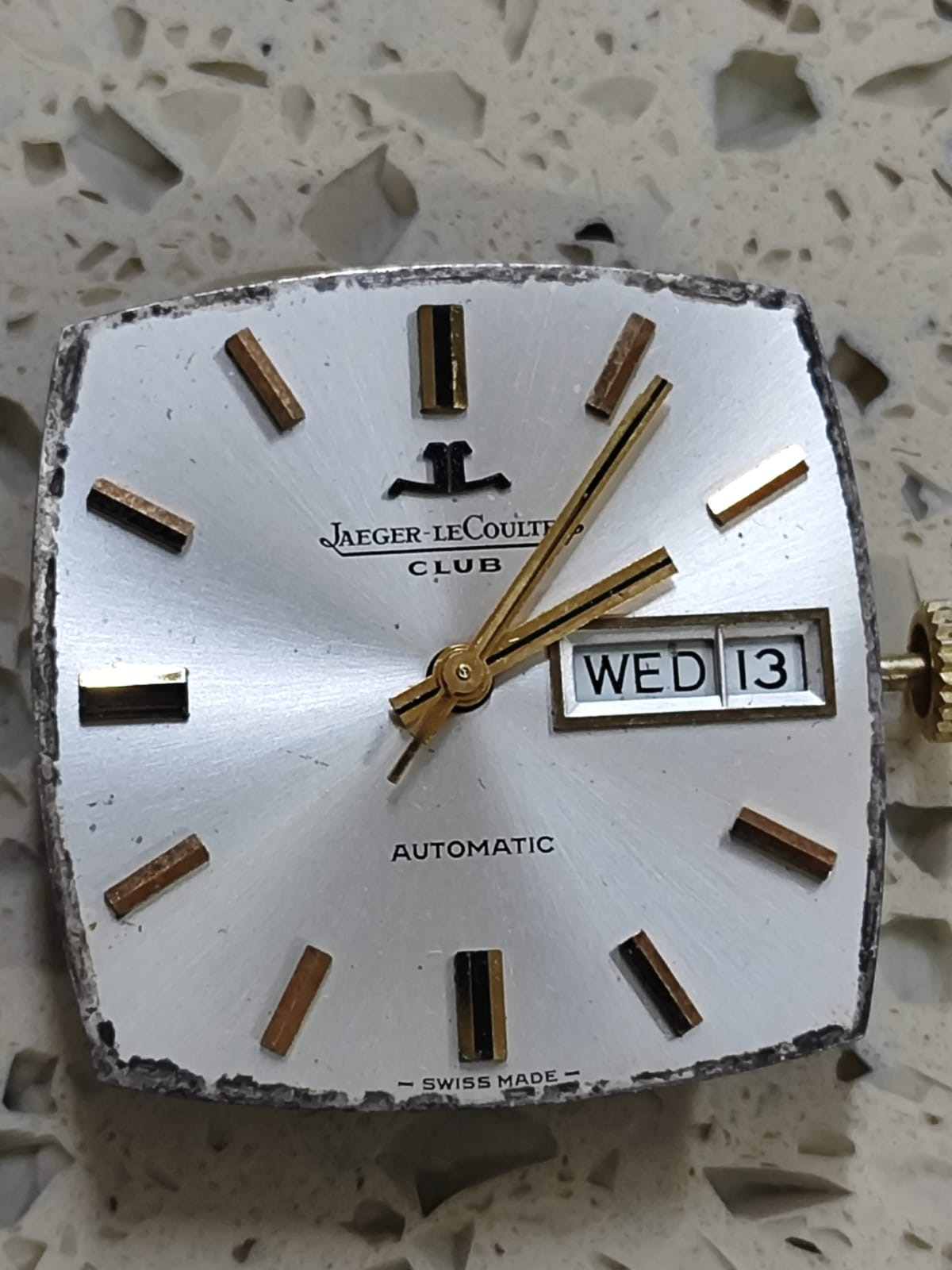 JAEGER LECOULTRE CLUB Movement with dial & hands & crown  Cal AS 1906 working Z