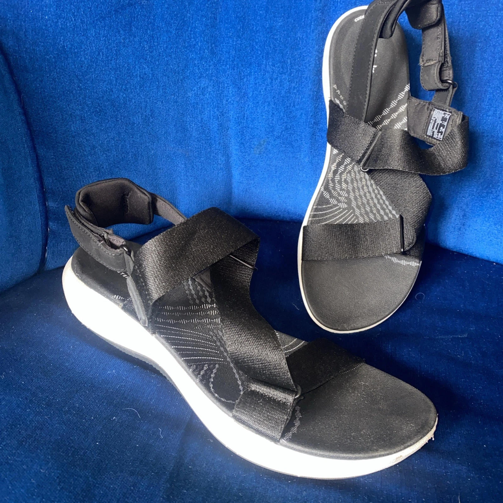 Sandali Clarks donna Mira neri UK 8 5 EU 42 5 comodi da passeggio piatti