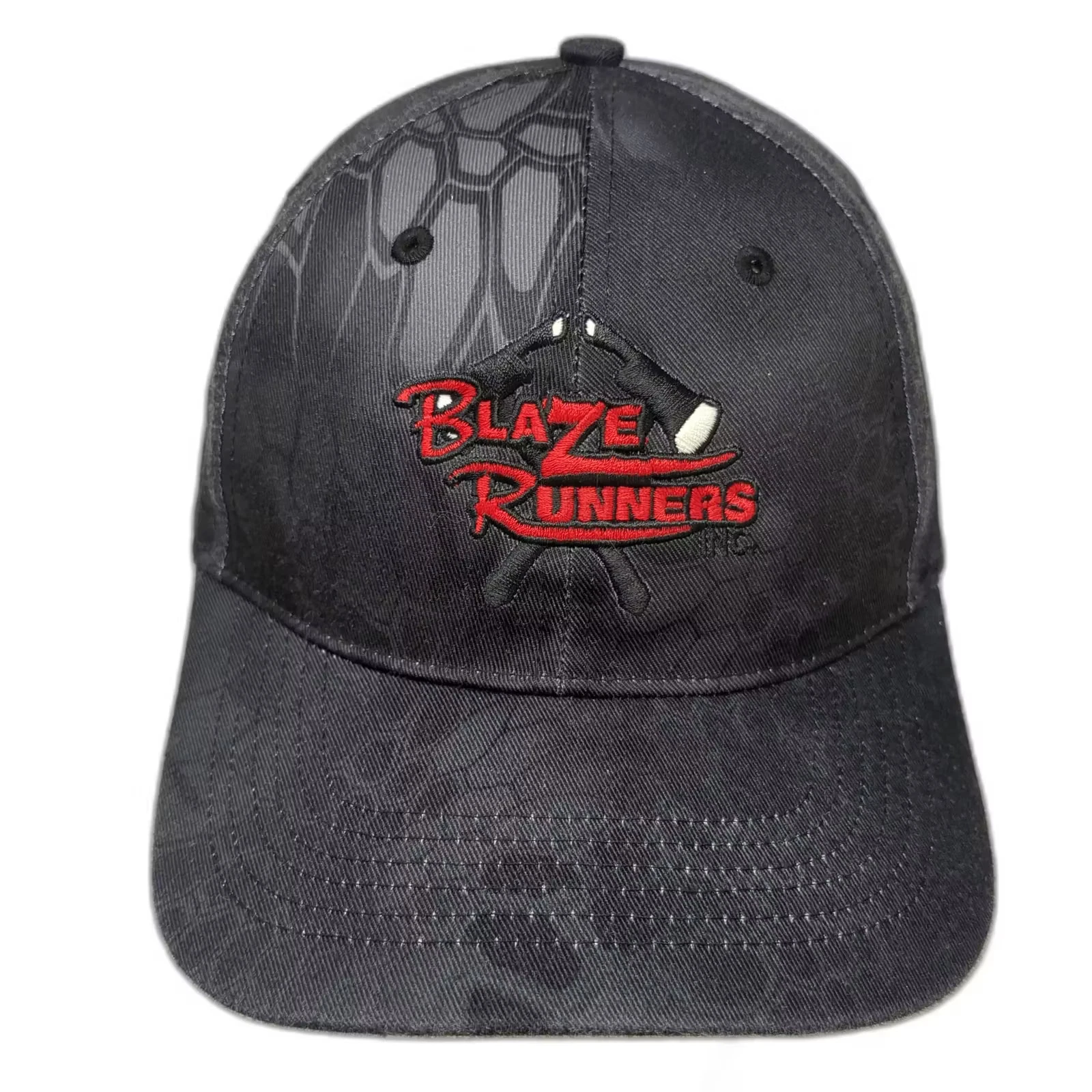 Richardson Blaze Runners Hat Baseball Cap Black Red Camo Support Our Troops OS