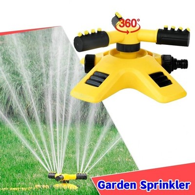 3 Arm Garten Bewässerung System Rasensprenger Drehsprührer Garten Sprinkler DE