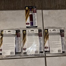 10 Aleene's Fabric Fusion Permanent Adhesive Dual Ended Pen-1.6oz - 3 Pack