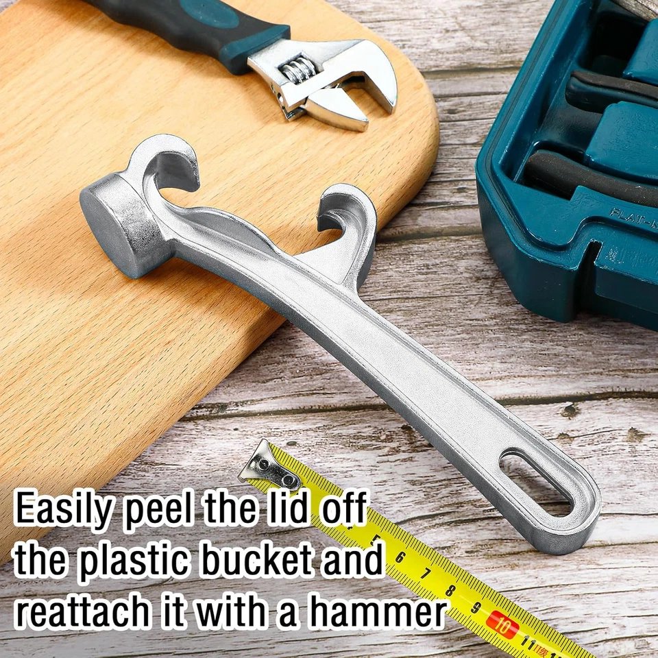 1 Piece Bucket Opener 5 Gallon, Silver Aluminum Paint Pail Buckets Lid Opener Wr - Image 4 of 4