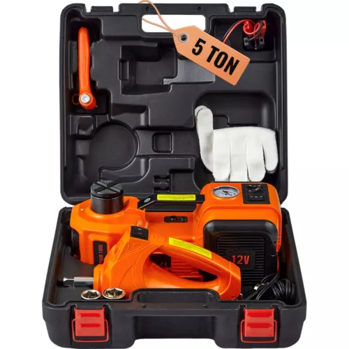 Electric Hydraulic Car Floor Jack 5 Ton 12V with Impact Wrench Inflator Pump - Picture 3 of 13