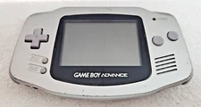 Silver Gameboy Advance Console System AGB-001 w/ Battery Cover - Tested!