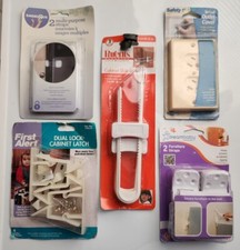 Baby Proof Safety Products LOT OF 5 Straps/Cabinet Latches  Locks/Outlet Cover