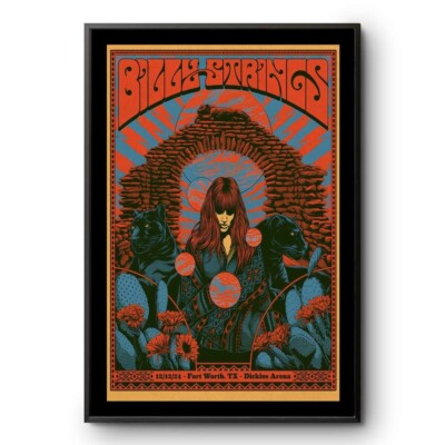 Billy Strings Tour Dec 12 2024 Dickies Arena Fort Worth, TX Poster