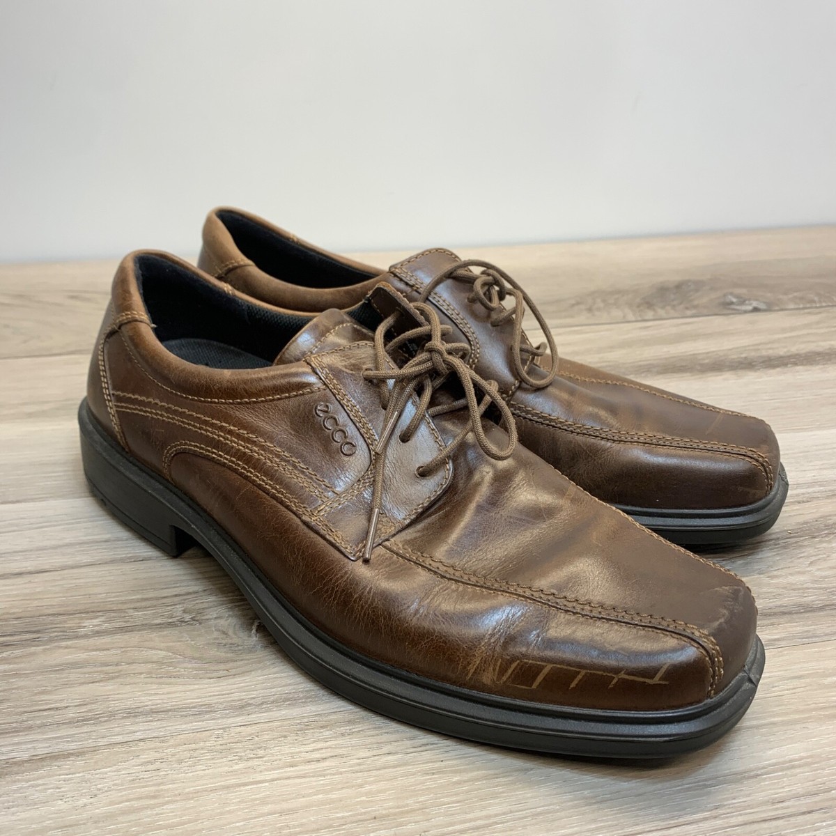 Ecco Helsinki Men’s Brown Leather Lace Up Shoes EUR 46 US 12-12.5 Retail $150 Ecco Helsinki Men main image 2