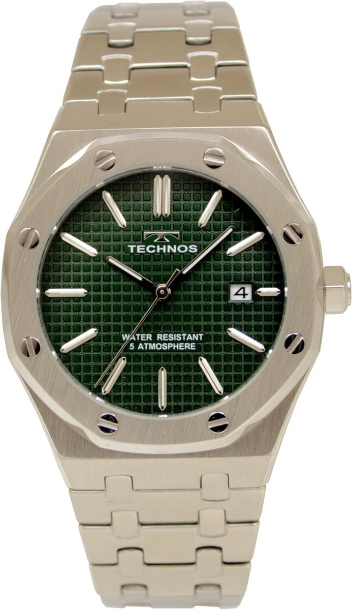 Technos Watch Date T9C07SM Men's Silver | eBay