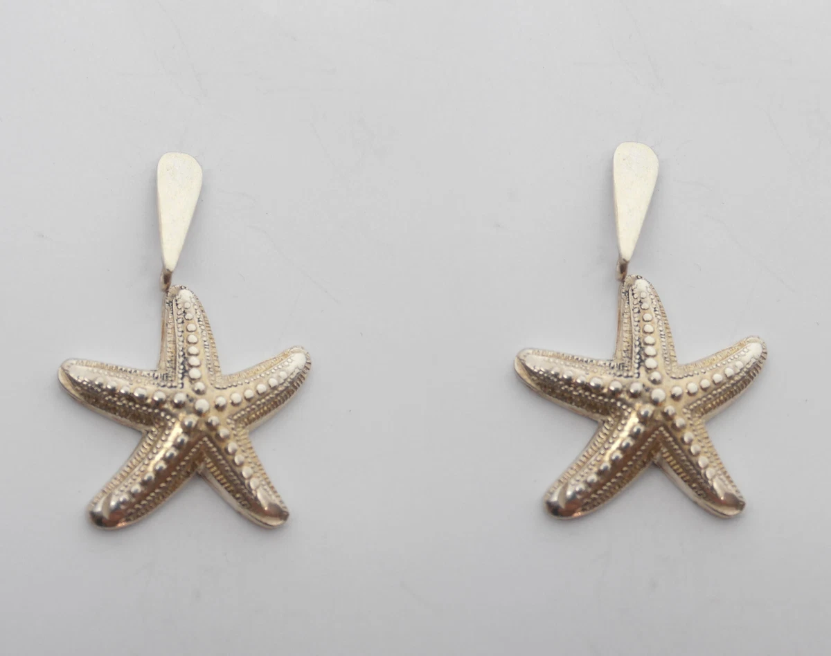 YFN Orecchini Da Spiaggia Stella Marina In Argento Sterling, Orecchini A Onde Oceaniche