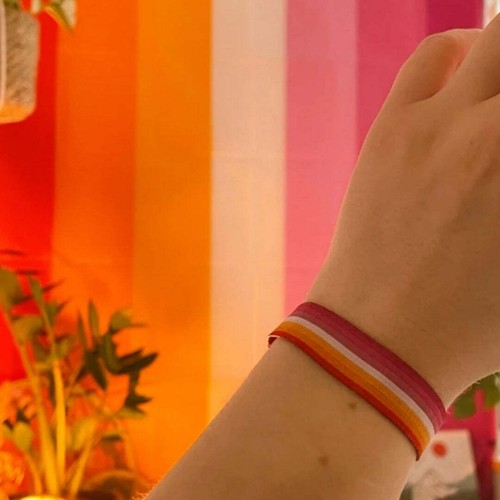 Lesbian Flagge Bändchen Pride CSD LGBT Festivalbändchen Gay Lesbisch Armband - Bild 2 von 2
